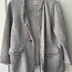 NIC+ZOE Textured Gray Cardigan